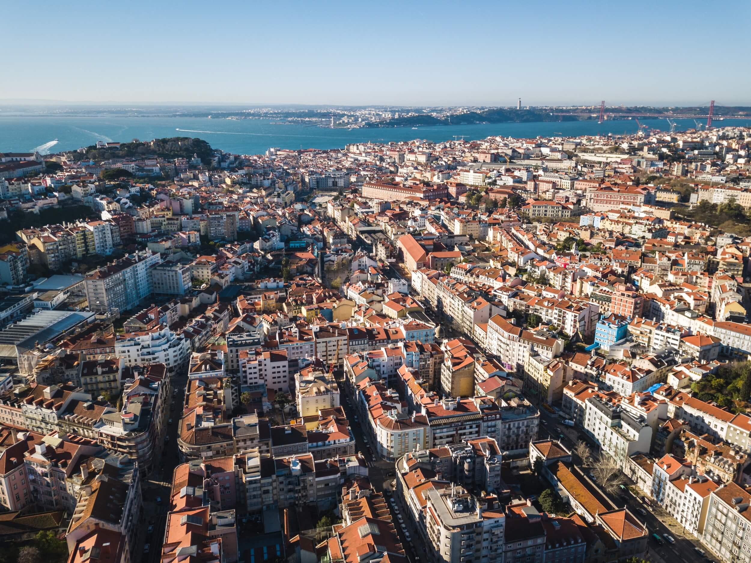 Vista aérea da cidade de Lisboa